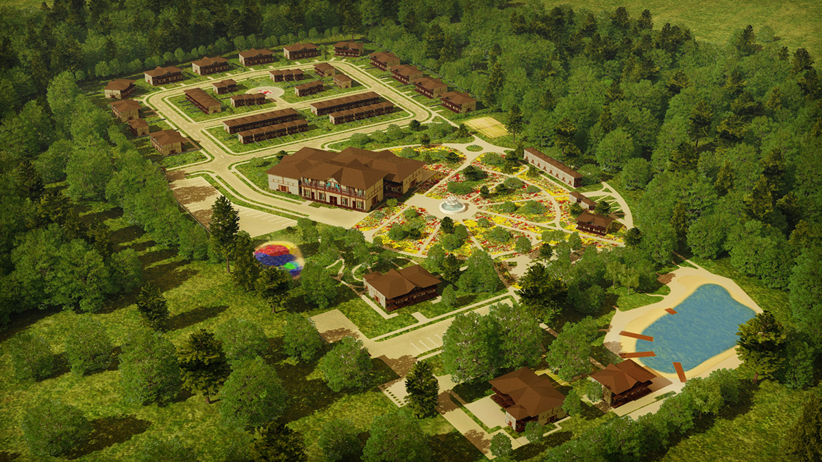 3D-модель генплана поселка 3D-модель генплана поселка