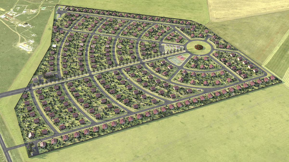 3D модель поселка в Крыму